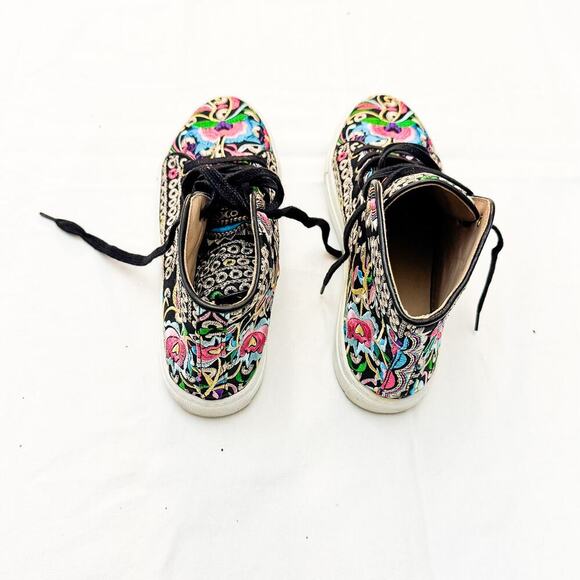 Le Mondeur The Gold Bird High Top Laced Paterned Sneaker Portugal Size 39 - Picture 2 of 8